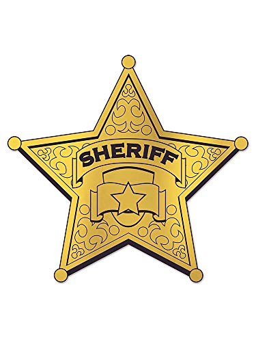Foil Sheriff Badge Silhouette Party Accessory (1 count)