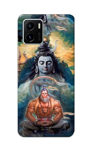 Image of PRINTFIDAA Printed Hard Back Cover Case for Vivo Y15S | Vivo Y15C | Vivo Y15A | Vivo Y01 | Vivo Y01A Back Cover (Lord Shiva and Hanuma) -112