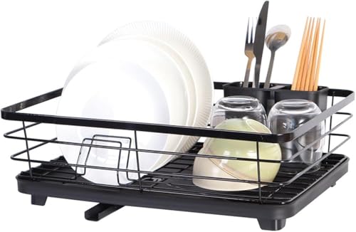 Egouttoir à vaisselle grand volume pour organiser un comptoir de cuisine