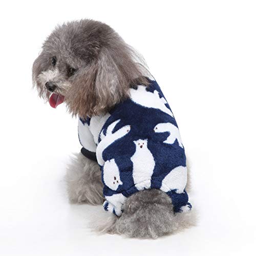 handfly Pijama de cachorro para cães pequenos e médios Macacões de cachorro urso polar Macacões de l