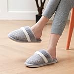 Hausschuhe Damen Herren Winter Plüsch Wärme Pantoffeln Weiche Flache Memory Foam Home Rutschfeste Slippers – Bild 4