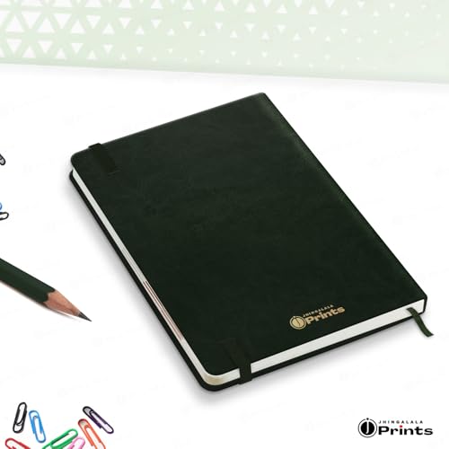 Image of Jhingalala Diaries - Hard Bound Leather Cover 2026 Diary with 365 Dates I Daily Planner Diary 2026 With Calendar | Size A5 15x21 cms (Green)