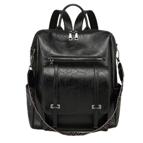 Sac d'école vintage et de voyage en cuir PU idéal pour étudiante