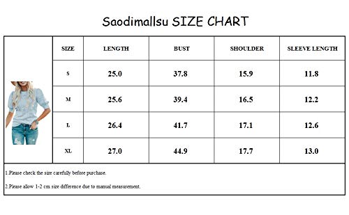 Saodimallsu Womens Short Sleeve Shirts Casual Loose Cute Tops Plain Crew Neck T Shirt Knit Pullover Sweaters Blouse Apricot #TOP5