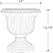 Southern Patio 2 Pack Utopian Urn Planter, Large 14 Inch Outdoor Pot, Lightweight Garden, Entryway, or Walkway Accessory with UV-Coated Finish, Stone