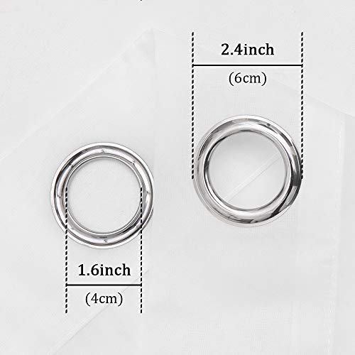 Keqiaosuocai Pure White Sheer Curtains For Windows 63 Inch Length - Grommet Voile Textured Soft & Lightweight Window Dressing For Bedroom Decor,W54 X L63, 2 Pieces #TOP5