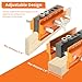 Self Centering Doweling Jig Kit - Adjustable Width Dowel Jig Kit for Straight Holes, Biscuit Joiner Set, 6 Bushings, 3 Size Drill Bits - Woodworking Precision Tool