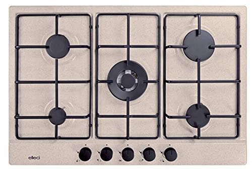 Elleci Piano Cottura Style 75 5 Fuochi Granitek 51 Avena Pgss75251Cb