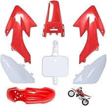 CRF50 Plastic Kit Red White XR50 Plastic Fender Kit,Crf50,compatible with HONDA XR 50 CRF 50 SDG SSR 107 110 125 Pit Dirt Bike M PS03- by Lucky Seven
