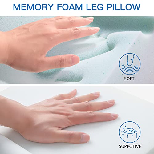 Airensky 3-Height Adjustable Leg Elevation Pillow For After Surgery, Memory Foam Wedge Pillow With Handles For Blood Circulation, Leg Swelling Relief And Knee Surgery Recovery, Washable Velvet Cover #TOP5