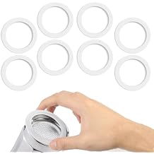 Gasket Seal Rings for Aluminium Stovetop Coffee Maker Pots Replacement Part Spare Food Grade Silicone Gasket 6 cups, 8 Pieces