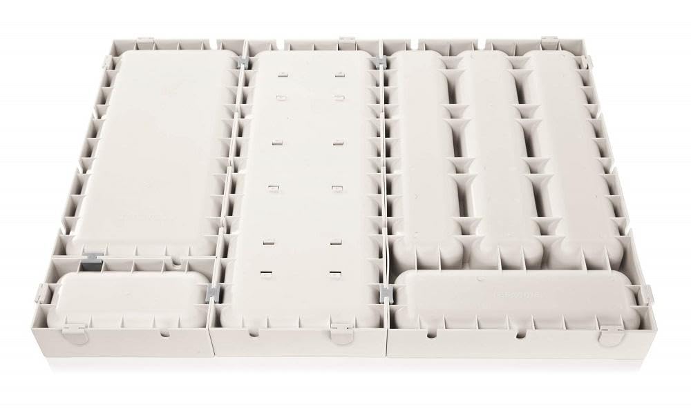 Tescoma FlexiSpace Set Di 2 Porta Posate E Utensili Da Cassetto, Modulari, Bianco, Misure Varie