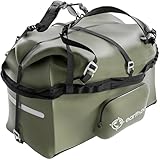 Earth Pak Waterproof Duffel Bag - Large Dry Bag 1680D TPU Waterproof Bags - Heavy Duty Camping Bag - Waterproof Duffle Bag 8x8 Popout Pocket- Boat Bag- Marine Dry Bags for Kayaking (Forest Green 115L)
