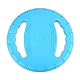GERUI Hundefrisbee, interaktives Spielzeug für große und mittlere Hunde, Outdoor Frisbee bissfestes Haustier Spielzeug (blau)
