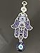 Betterdecor Blue Evil Eye Hamsa Hand Wall Hanging – Protection Amulet Talisman for Home Office Car Decor-023