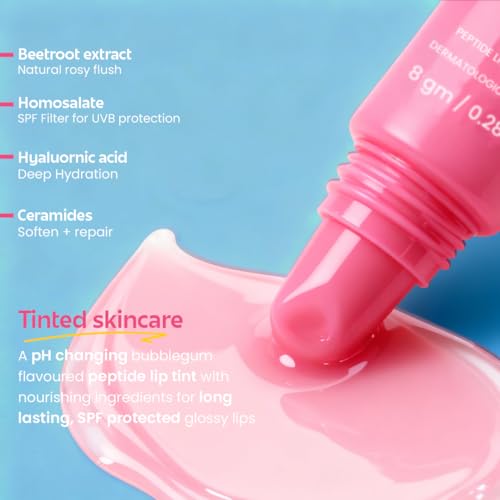 Image of Rivona Naturals Tinted Peptide Lip balm with SPF 30 (Bubblegum)