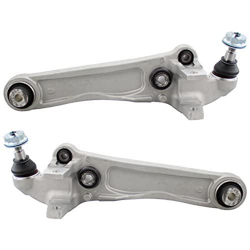 Bison Performance Set of Front Left LH & Right RH Lower Rearward Forged Aluminium Suspension Control Arms and Ball Joints Pair (2 Pieces) For Ford Jaguar XE 2017-2020 RWD