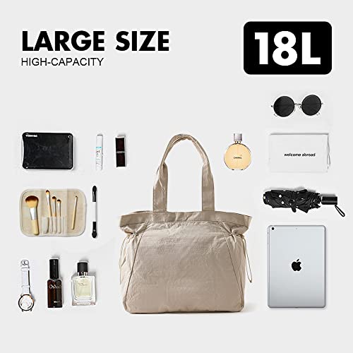 Image of VAKAER Tote Bag for Women, 18L Side Cinch Shopper Bag, Large Hobo Bag, Lightweight Shoulder Bags for Work, Workout, Travel