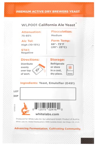White Labs Wlp001 Dry California Ale Yeast Homebrew thumb #1
