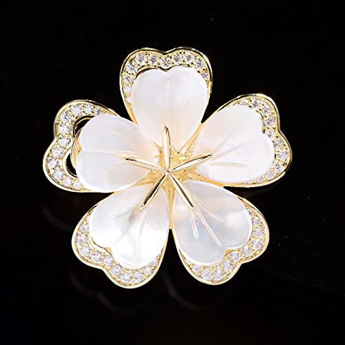 Frauen Brosche Pin Muschel Blume Brosche Elegantes Temperament Einfache Kleidung Zubehör Pin Anzug Jacke Zubehör Corsage Weibliche Exquisite Broches