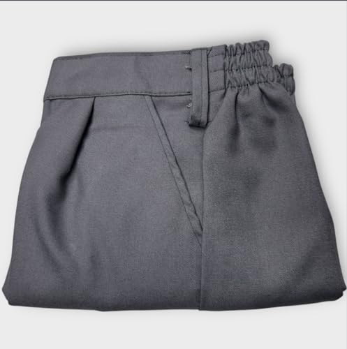 Image of School Uniform Dark Grey Trousers for Boys and Girls, Formal Regular-Fit School Pants, Comfortable, Durable Fabric for Daily School Wear. 3-4 Years