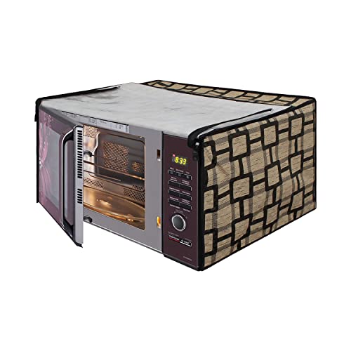 Image of DREAM KING Stylish Design & Printed Microwave Oven Cover Full Closure |waterproof & Dustproof Oven Cover Suitable for All Models - Multicolour SA12