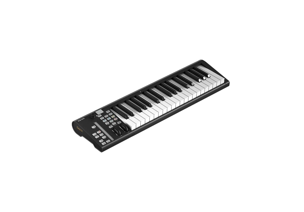 Icon Controlador de teclado Pro Audio Artist 37X USB-MIDI con 37 teclas, integración DAW y faders táctiles LED para estudio y producción