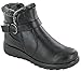Cushion Walk Bottines d'hiver chaudes doublées pour femme - Noir - Skye Black, 38 EU