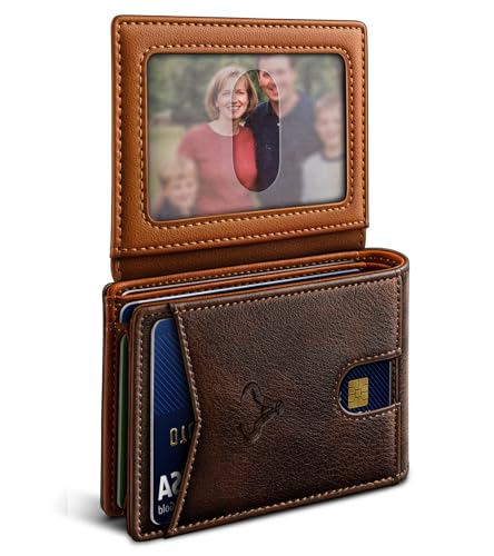 Image of BULLIANT Men Slim Leather Pocket Wallet Bill Holder 11Cards-Genuine Leather | RFID Blocking | Easy Access | Gift Boxed