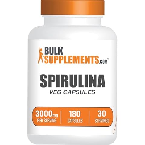 BulkSupplements Spirulina Capsules 3000mg Cover