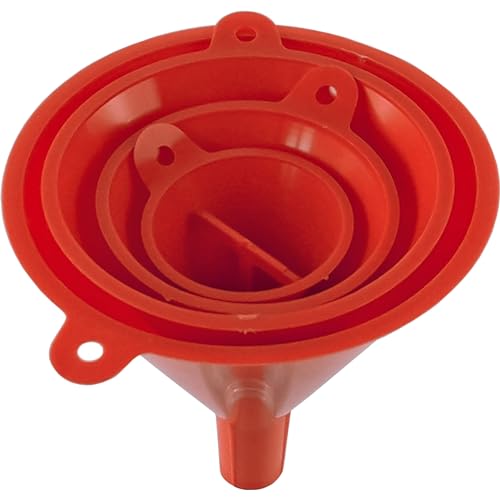 ISOLATECH Juego de 4 embudos de PE de Ø 50/75/100/125 mm – aptos para uso alimentario y resistentes a productos químicos, para cocina, taller y laboratorio