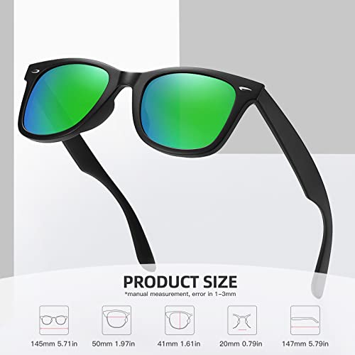 Image of MEETSUN Polarized Sunglasses for Women Men Classic Retro Square Frame Driving Sun Glasses UV Protection