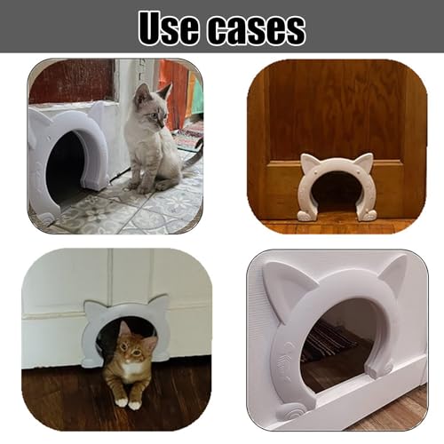 Porte intérieure pour chat avec ouverture en tête de chat sans clapet - 5