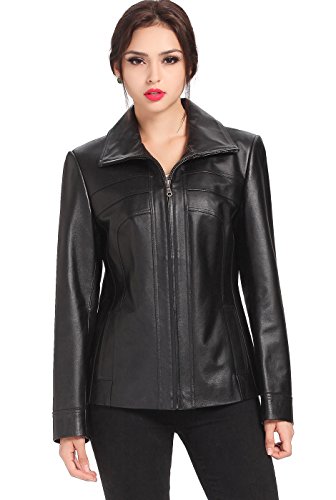 BGSD Women Kim Lambskin Leather Scuba Jacket (Also available in Plus Size & Petite)3