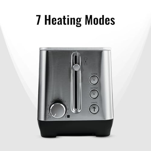 Image of Sujata 1500 W Pop-up 4 Slice Stainless Steel PT12 Toaster | 7 Heating Modes | Cool Touch | Reheat and Defrost Function | High Lift Toast | Extra Wide Toast Slot