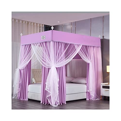 Mosquitera para dormitorio dosel de cama de lujo con 4 postes cortina de cama estilo princesa 2