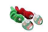Vibrating Christmas Caterpillar Cat Toy- 2 Pack by Midlee