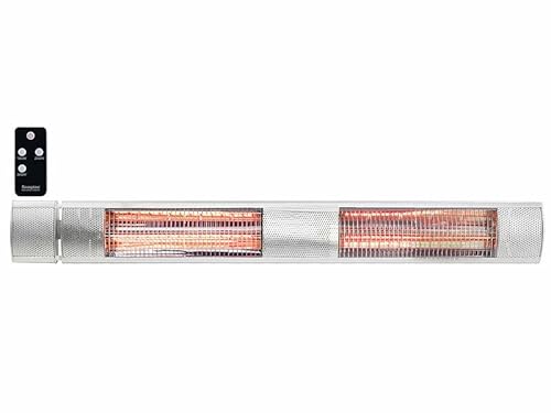 Semptec Urban Survival Technology Terrassenheizstrahler: IR-Außen-Heizstrahler, Goldröhre, 3.000 W, IP65, Fernbedienung, Silber (Heizstrahler Infrarot, Heizstrahler Terrassenheizer)