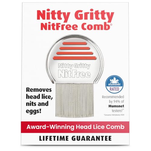 Nitty Gritty NitFree Nit Comb - Metal Head Lice Comb for Nit Removal