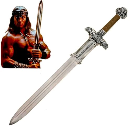 Bend D Trend 40" Handmade Medieval Broad Sword Full Tang 5160 Carbon Steel Collectible Sword with Real Leather Sheath - Barbarian Atlantean Longsword for Display, Cosplay & Collectors by Generic - Used condition - Image 5