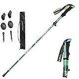 SCYDAO Bastones De Trekking Senderismo Bastones De Trekking Aleación De Aluminio De Bastones De Senderismo Ligero Bloqueo Rápido Caminar O Pasear Stick-1 Set (2 Polos) para Caminar, Acampar,Style 6