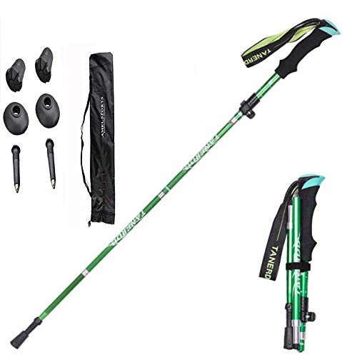 SCYDAO Bastones De Trekking Senderismo Bastones De Trekking Aleación De Aluminio De Bastones De Senderismo Ligero Bloqueo Rápido Caminar O Pasear Stick-1 Set (2 Polos) para Caminar, Acampar,Style 6
