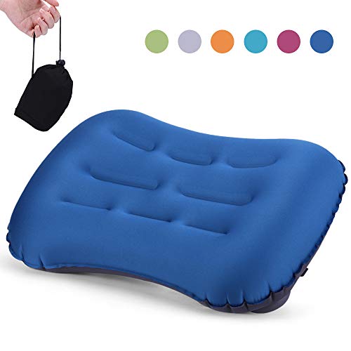 Almofada, Romacci Almofada de viagem inflável Almofada ultraleve para acampamento, caminhada, mochil