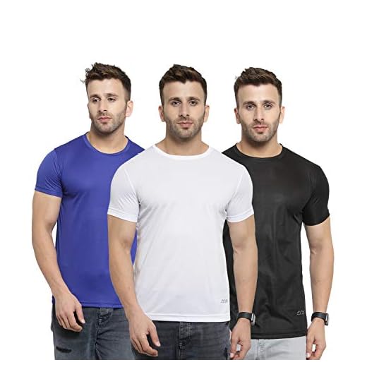 Awg - All Weather Gear Men's Polyester T-Shirt (Pack Of 3) (Awgdft-Bl-Wh-Rb-M_Multi-Coloured_Medium)