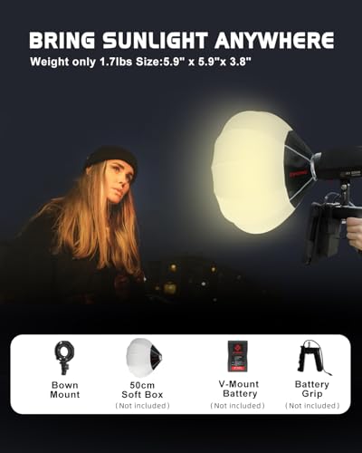 Image of IFOOTAGE LED Video Light 70W SL1 60BNA Bi-Color Photography Lighting,2700-6500K Continuous Output Lighting,Portable Video Lighting for Video Recording,Studio,App Control