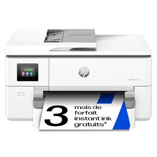 HP OfficeJet Pro 9720e, 53N95B, Imprimante Multifonction,6 mois de forfait Instant Ink gratuit, à Jet d'Encre, A4, Couleur, Recto Verso Automatique, 22 ppm, Wi-Fi, HP Smart, Grise