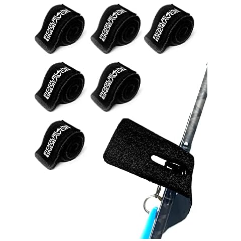 Rogue Endeavor Fishing Rod Wrap, Premium Neoprene Lined (Pack of 6) (Black) Cover