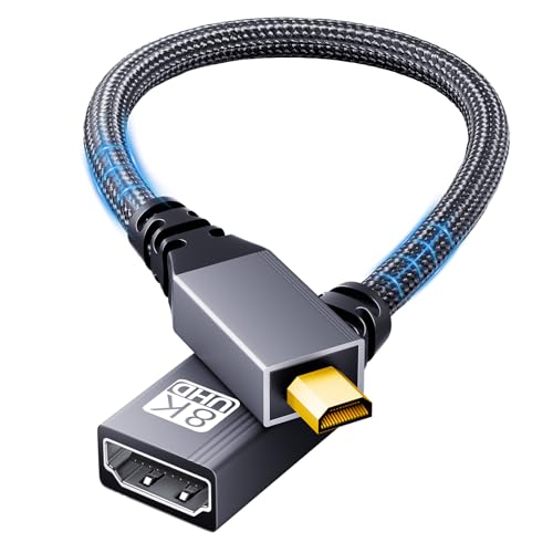 Adaptador Micro HDMI a HDMI 8K 60Hz 48Gbps compatible varios dispositivos miniatura 1