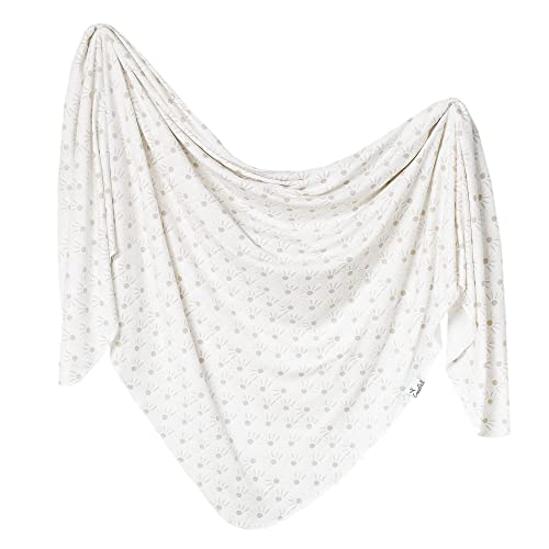 Image of Copper Pearl Large Premium Knit Baby Swaddle Receiving Blanket Shine