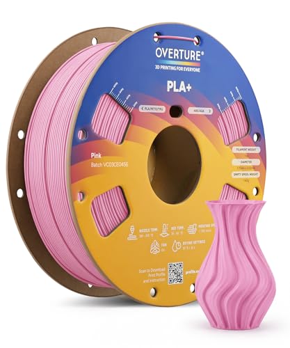 OVERTURE High Speed PLA+ 2.0 3D Printer Filament 1.75mm, 1kg Pink